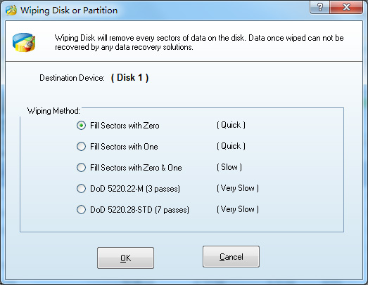 Wiping Disk/Partition