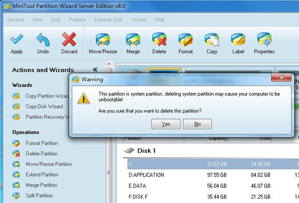 delete partition