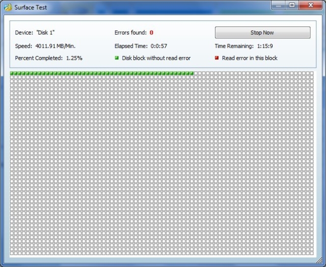 disk test surface